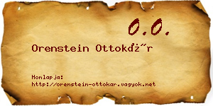 Orenstein Ottokár névjegykártya